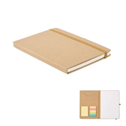 Zestaw z zeszytem A5 z papieru mak - STICKNOTE (MO2554-13)